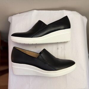 Naturalizer Sandra Slip-on Wedges, black, size 8.5, NWOT